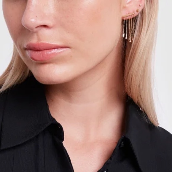 Suzanne Kalan 18K Rose Gold Fringe Post Earrings - Picture 2 of 8